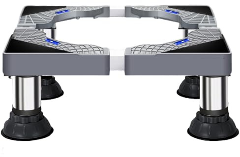 SSEHCWAN Washing Machine Base With Reinforcing Feet Washing Machine Stand Washing Machine Base Pedestal For Refrigerator, Dryer Bear Load 200kg, Adjustable Width Height (40-60cm, 13-16cm)