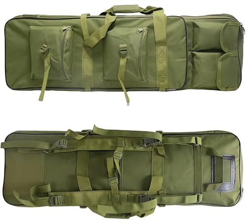 ACEXIER 81cm / 94cm / 115cm Taktisches Jagdgewehr Waffenkoffer Airsoft Waffentasche Outdoor Militär Schießen Scharfschützengewehr Carry Protection Rucksack (81CM,Green)