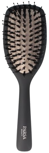 Parsa Beauty Spazzola Professionale al Keratina + Biotina (grande/ovale) – Spazzola per Lisciare e Cura dei Capelli – Spazzola per Capelli Ricci – Spazzola per Capelli Lunghi
