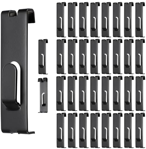 Sumnacon Grid Wall Hangers - 35 Pack Black Display Hooks for Artwork, Painting, Photography, Canvas - Utility Metal Hooks for Home, Outdoor Art Show, Craft Show