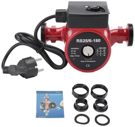 CDZHLTG Bomba de Circulación de Agua Caliente, Bomba de Recirculación Doméstico Bomba de Presión Regulación de Tres Velocidades 46/76/93W, Máxima Altura de Entrega 6 metros