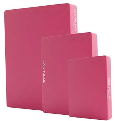 Kosiproducts Landing Tumbling Safety Crash Mat for Gym Training excercise, Bouncy Castle Boulldering Wall Medium (100cm x 100cm) Pink