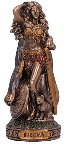 Nemesis Now Nordische Mythologie Decor Bronze Göttin der Liebe und Fruchtbarkeit 8,5 cm hoch – aus feinstem Harz gegossen, fachmännisch handbemalt – Freya-Göttin der Liebe und Fruchtbarkeit