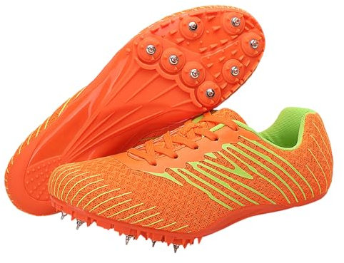 Leichtrit Zapatos con Clavos para Atletismo,Zapatillas de Correr con Clavos,Zapatillas De Pista Y Campo para Hombre,Zapatillas de Atletismo de 8 Clavos Antideslizante para Running,Training
