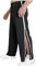 NIULI Reha-Hose for Damen Und Herren – Seitliche Öffnung – Jogginghose Mit Durchgehendem Reißverschluss – Modisch Mit Tasche – Freizeithose(Noir,L)