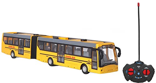 Ghzste Jouet de Bus Scolaire RC, Bus télécommandé à L'échelle 1:48, Développement de L'imagination, Simulation élevée, Tourner à Droite, Plaisir sans Fin pour Enfants Garçons Filles
