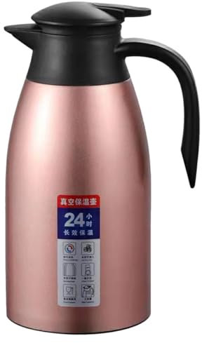 Cabilock Bottiglia Termica in Acciaio Resistente Per Caffè Isolata Per Bevande Calde Bottiglia D'acqua Portatile Con Manico Adatta Per Campeggio Uso Domestico e Ufficio