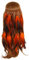Durdiiy Bandeau à Plumes Bohémien Hippie avec Gland - Serre-tête Indien Coloré pour Femmes et Filles, Accessoire de Cheveux Tribal pour Costume Fête, Coiffe Boho Chic Vintage (orange, 30)
