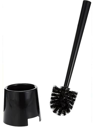 IIkea Toilet Brush, Polypropylene, Black, 14.02 x 4.29 x 4.09inch, Deep Cleaner Toilet Brushes & Holders, Toilet Brush with Quick Drying Holder Set for Bathroom