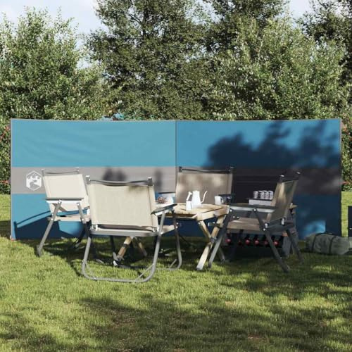 Homgoday Strandvindskydd camping vindjacka för strand, camping och trädgård camping vindjacka vattentät blå 344 x 120 cm
