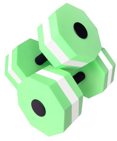 mophrati 2 teilige Wasser Aerobic Hantel für das Wasserwiderstandstraining. Erhöhen Sie Kraft und Ausdauer. Eva Leichtgewicht, Grün