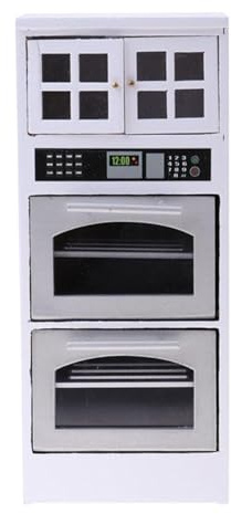 Yunhgft 1/12 Kitchen Microwave Oven Cabinet Mini Furniture, Pretend Kitchen Toy for