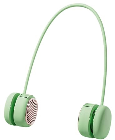 Genérico Ventilador De Cuello Transportable - 5 Velocidades Silencioso Flexible Y Ponible | Portátil Recargable para Cuello | Para Camping Crucero Aire Coche Viajes Verano Mujeres Hombres
