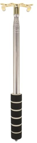 Cabilock Queue de Billard Portable Rétractable en Acier Inoxydable avec Tête de Pont Amovible Antidérapante pour Amateurs de Snooker et Tables de Billard
