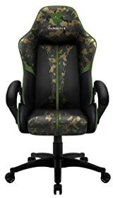 ThunderX3 BC1 CAMO Spielstuhl, Gaming Stühle Chair PC, Ergonomischer Gaming Stuhl, Schreibtischstuhl, Buerostuhl mit Verstellbarer Rueckenlehne (Grün)