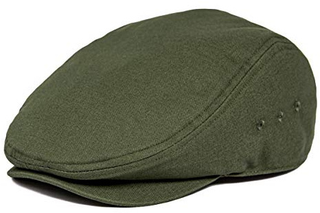 JANGOUL Men Ivy Cap Cotton Twill Newsboy Flat Hat (Green, 7 3/8)