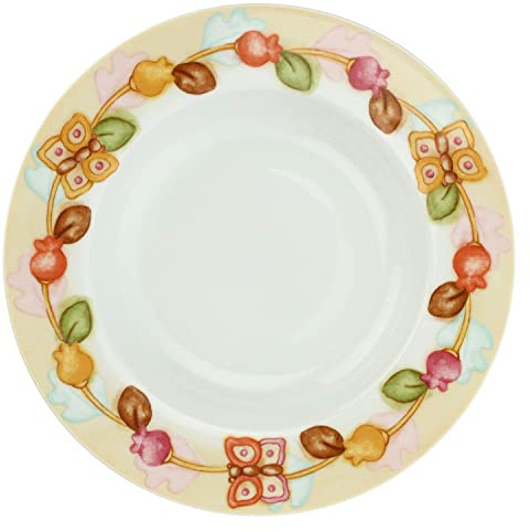 THUN - Set di 6 Piatti Grace - Linea Grace, Home Is Where Your Family Is - Cucina, per la Tavola - Porcellana - Ø 27 x 1,6 cm; Ø 23 x 4,3 cm; Ø 21 x 1,6 cm