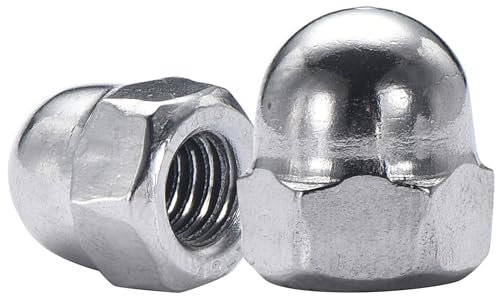 Bolt Dropper hutmuttern m6-100 Nut DIN 1587 A2 aus Edelstahl, Rost- und Schmutzschutz für Schrauben für den Innen - und Außenbereich, rostfrei, witterungsbeständig, 100 Stück