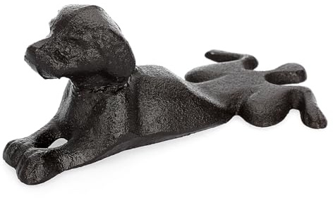 SUMTree Cast Iron Door Wedge Door Stop, Decorative Door Stoppers Wedge, Dachshund, 16 * 8.5 * 6.5cm, Dark Brown