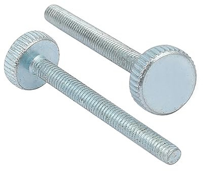 QUARKZMAN M4x40mm Mariposa Tornillo x 6uds Plano Moleteado Cabeza Totalmente Roscado Carbono Acero para Pantalla Industria y Hogar Electrodomésticos Industria, [Plata Azul]