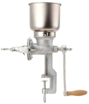 Cozyel Manuelle Mühle, Manuelle Getreidemühle Einstellbare, Handgetreidemühle Mühle Mais Kaffee Lebensmittel Weizen Nuss Hand Körner Hafer Eisen Schrotmühle Kaffeemühle Nussmühle mit Kurbel