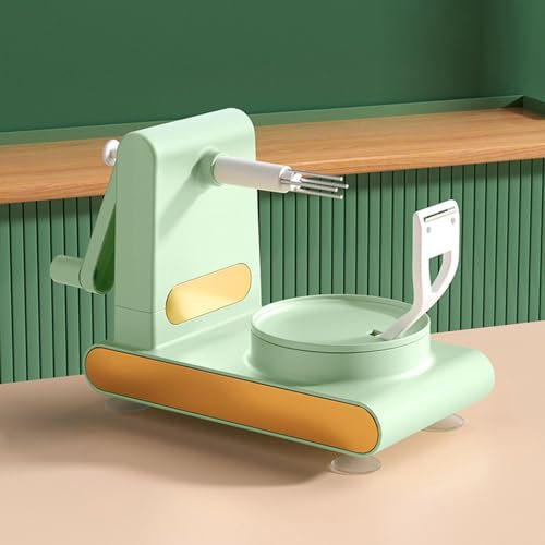 Pelamele, Pelamele Rotante Girato A Mano, Tagliafrutta Rotante Manuale, Tagliamele In Acciaio Inossidabile Con Base A Ventosa, Pelapatate Multi-Frutta, Pelapatate Mela Rossa