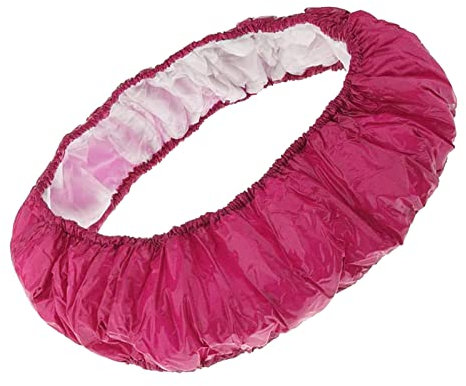 Mini-Trampolin-Federabdeckung, rund, wasserdicht, Oxford-Stoff, Sicherheitsschutz, Polsterung für Fitness-Trampolin, UV-beständig und reißfest, Rosa, 137,2 cm