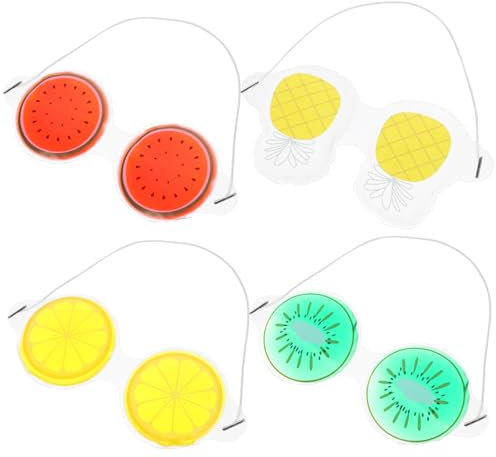 Healeved 16 Stück Obst Augenmaske Warme Augenklappe Augenmasken Geschwollene Augen Wohnaccessoire Dekorative Augenmasken Wiederverwendbar Augenringe Augengel Augenkühlung