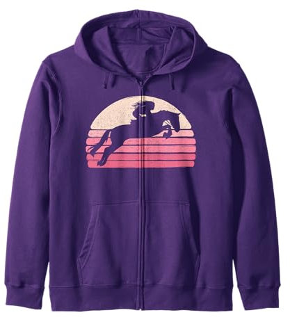 Vintage Mädchen Reitbekleidung Retro Reiten Kapuzenjacke