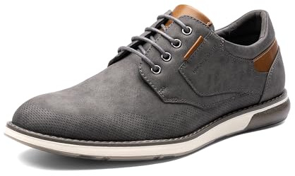 Bruno Marc Men's Dress Oxfords Casual Derby Sneakers,Grey,10.5