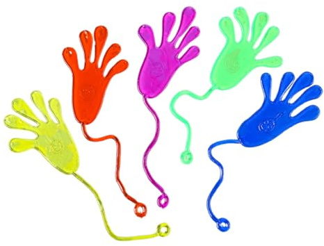 Diffaxy Lot de 30 mains de potins pour enfants, jouets à lancer de bonhomme adhésif aux couleurs vives, pour remplir les cadeaux de fête, comme prix de classe et pour les anniversaires d'enfants