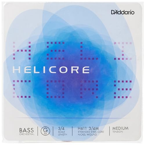 Corda singola SOL D'Addario Helicore Orchestral per contrabbasso, scala 3/4, tensione media