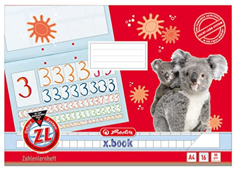 Herlitz 1987585 Zahlenlernheft Lineatur ZL,1 Stück