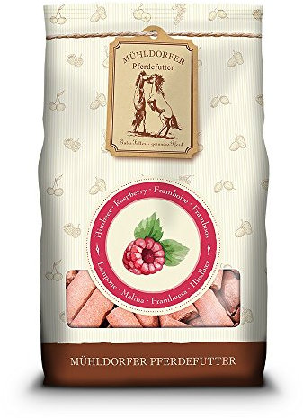 Mühldorfer Leckerli Himbeer - 1 kg - Belohnungsfutter - Himbeergeschmack - Leckeries für Pferde und Ponys
