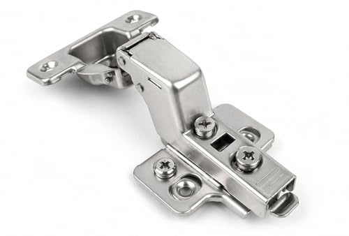 Berta 4-Pack Inset Frameless Soft Close Hinges – 110° 3D Adjustable, Clip-On Concealed European Hinges with Screws for Kitchen, Bathroom, Closet Cabinets – Ideal for Modern Cabinets