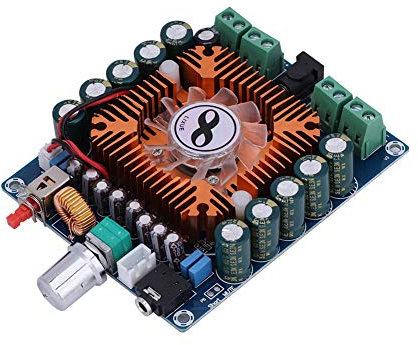 Annadue Scheda Amplificatore HiFi 4 x 50w Mini Amplificatore Stereo di Potenza Digitale 4 Canali Amplifier DC 12-16V Cooling Rapida e Silenziosa