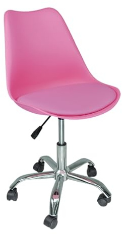 SAMIRA Sedia da ufficio girevole, sedia da scrivania fucsia con rotelle mod. SALLY