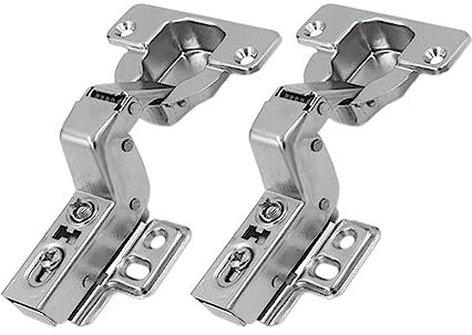 LOOTICH 95 Grad Innenanschlag 40mm Hydraulisch Scharnier mit Dämpfung Dicktürscharnier Schwerlast Scharniere für SCHWERE DICKE TÜR Küchenschrank Kleiderschrank Schranktür Möbel 2 Stück