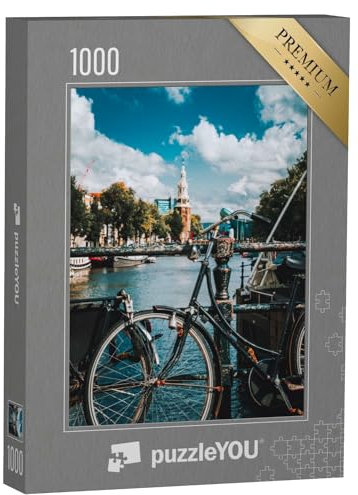 puzzleYOU: Puzzle 1000 Teile „Fahrrad in Amsterdam, Niederlande“ – aus der Puzzle-Kollektion Holland