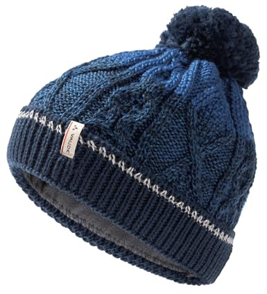 VAUDE Kinder Mütze Kids Cornua Beanie III, warm und elastisch, mit weichem Fleece-Innenfutter, ultramarine, L