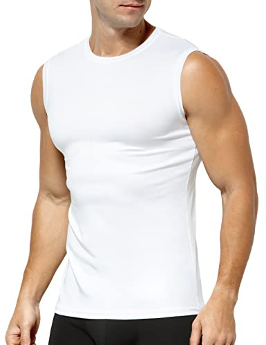 Casey Kevin Debardeur Homme Sport Compression Musculation Gainant Fitness Tee Shirt sans Manche Gilet de Gymnastique a Séchage Rapide Couche de Base du Maillot de Course
