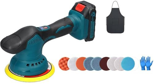 LUCIDATRICE ROTORBITALE CON DOPPIA BATTERIA 21V 6 VELOCITÀ LEVIGATRICE PER AUTO