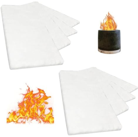 HJYDGJ 8 piezas de lana de cerámica para interior bio etanol estufa de cerámica de lana chimenea esponja cerámica lana cerámica lana cerámica para bioetanol esponja de cerámica mecha de repuesto -