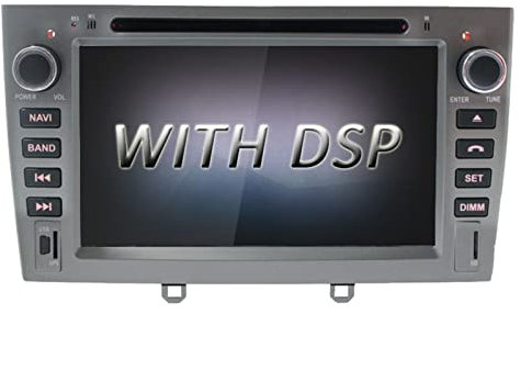 JINFOLI Android 10 Car Multimedia Player GPS Navigation 2 Din Car Radio 4G 64G Stereo WIFI DVD CD Video Fit, for Peugeot, 308 408 308W Impianto audio stereo per auto(Silver (with dsp))