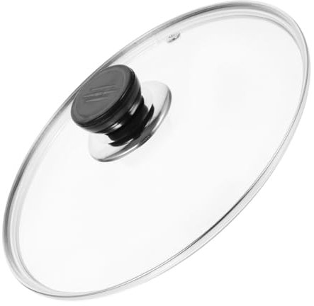 MOLUCKFU Tapa De Vidrio Para Wok y Olla De 20 Cm, Vidrio Templado Resistente Al Calor, Mango Aislado, Para Cocina Doméstica y Profesional, Repuesto Práctico Para Vaporera y Sartén