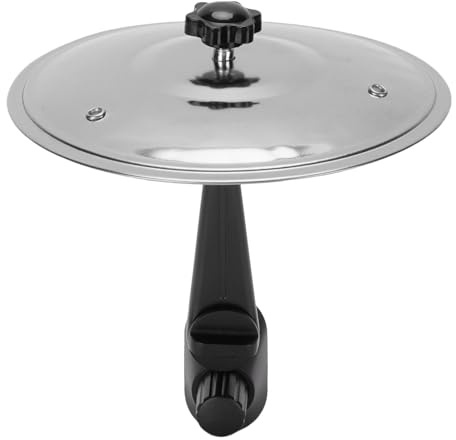 Gonetre Craso de Aire Ventilador Cymbal Mini Drum Fun Accesorio Práctico para Conductores Amantes de la Música Aleación ABS Brazo Ajustable Ajustable Servicio (Plata)