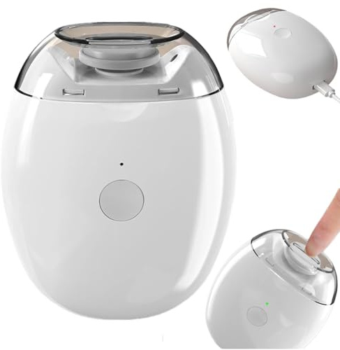 Fingernail Grinder for Adults, Electric Nail File with LED Light & 3 Speeds, Super Quietnail Trimmer, USB Rechargeable, Automatic Nail Grinder for Baby, Kids, Adults, Seniors (A)