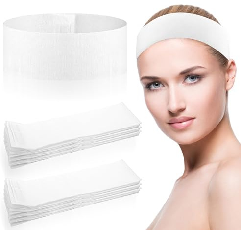 Qianyu Lot de 30 bandeaux jetables pour le visage, le spa, les cosmétiques