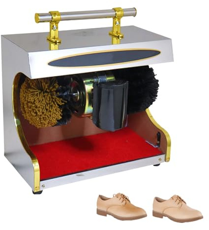 Electric Shoe Shine Machine - Automatic Polishing Machine with Double Combination Brush for Effective Shoe Cleaning in Hotels and Entrances