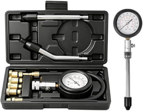 Set tester di compressione del motore - Kit di test della pressione de motore, set di misuratori di compressione de cilindro, strumento diagnostico automobilistico
